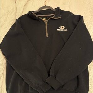 Mossy Oak Men's Black Quarter-Zip Sweater